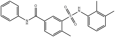 3-[(2,3-dimethylanilino)sulfonyl]-4-methyl-N-phenylbenzamide,717896-66-7,结构式
