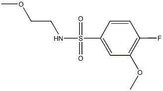 718600-46-5 4-fluoro-3-methoxy-N-(2-methoxyethyl)benzenesulfonamide