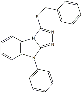 benzyl 9-phenyl-9H-[1,2,4]triazolo[4,3-a]benzimidazol-3-yl sulfide 结构式