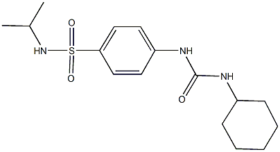 4-{[(cyclohexylamino)carbonyl]amino}-N-isopropylbenzenesulfonamide,718601-33-3,结构式