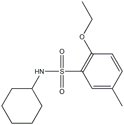 N-cyclohexyl-2-ethoxy-5-methylbenzenesulfonamide,718602-30-3,结构式