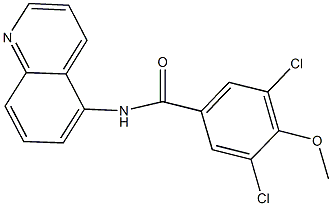 3,5-dichloro-4-methoxy-N-(5-quinolinyl)benzamide 化学構造式