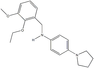 N-(2-ethoxy-3-methoxybenzyl)-N-[4-(1-pyrrolidinyl)phenyl]amine Structure