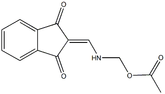 {[(1,3-dioxo-1,3-dihydro-2H-inden-2-ylidene)methyl]amino}methyl acetate Structure