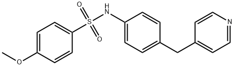 4-methoxy-N-[4-(4-pyridinylmethyl)phenyl]benzenesulfonamide 化学構造式