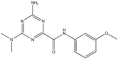 4-amino-6-(dimethylamino)-N-(3-methoxyphenyl)-1,3,5-triazine-2-carboxamide Structure