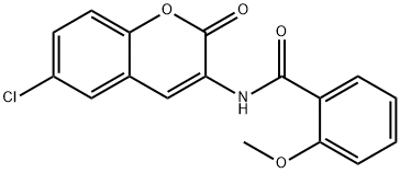 N-(6-chloro-2-oxo-2H-chromen-3-yl)-2-methoxybenzamide 结构式