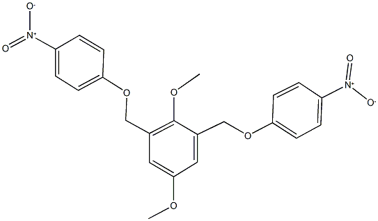2,5-dimethoxy-1,3-bis[(4-nitrophenoxy)methyl]benzene 化学構造式