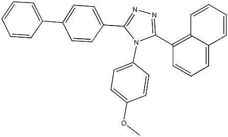 3-[1,1'-biphenyl]-4-yl-4-(4-methoxyphenyl)-5-(1-naphthyl)-4H-1,2,4-triazole,720669-43-2,结构式