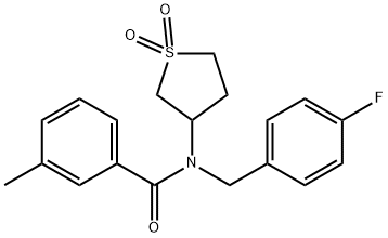 N-(1,1-dioxidotetrahydro-3-thienyl)-N-(4-fluorobenzyl)-3-methylbenzamide Structure