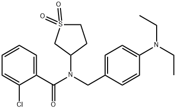 2-chloro-N-[4-(diethylamino)benzyl]-N-(1,1-dioxidotetrahydro-3-thienyl)benzamide,720669-96-5,结构式