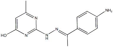 1-(4-aminophenyl)ethanone (4-hydroxy-6-methyl-2-pyrimidinyl)hydrazone Structure