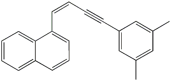 1-[4-(3,5-dimethylphenyl)-1-buten-3-ynyl]naphthalene 化学構造式