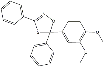 5-(3,4-dimethoxyphenyl)-3,5-diphenyl-1,4,2-oxathiazole,720670-81-5,结构式