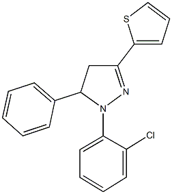 1-(2-chlorophenyl)-5-phenyl-3-(2-thienyl)-4,5-dihydro-1H-pyrazole 结构式