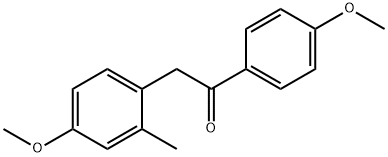 2-(4-methoxy-2-methylphenyl)-1-(4-methoxyphenyl)ethanone 化学構造式