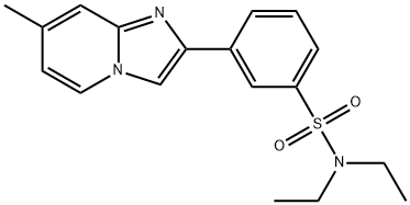 N,N-diethyl-3-(7-methylimidazo[1,2-a]pyridin-2-yl)benzenesulfonamide 结构式