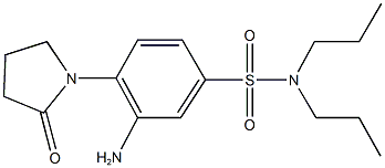 3-amino-4-(2-oxo-1-pyrrolidinyl)-N,N-dipropylbenzenesulfonamide Structure