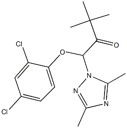 1-(2,4-dichlorophenoxy)-1-(3,5-dimethyl-1H-1,2,4-triazol-1-yl)-3,3-dimethyl-2-butanone Struktur