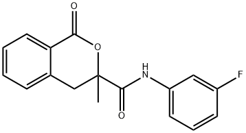 N-(3-fluorophenyl)-3-methyl-1-oxo-3,4-dihydro-1H-isochromene-3-carboxamide Structure