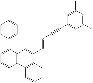 9-[4-(3,5-dimethylphenyl)-1-buten-3-ynyl]-1-phenylphenanthrene,720671-70-5,结构式