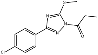 3-(4-chlorophenyl)-1-propionyl-1H-1,2,4-triazol-5-ylmethylsulfide Structure