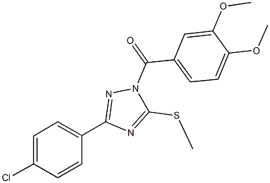 3-(4-chlorophenyl)-1-(3,4-dimethoxybenzoyl)-5-(methylthio)-1H-1,2,4-triazole|