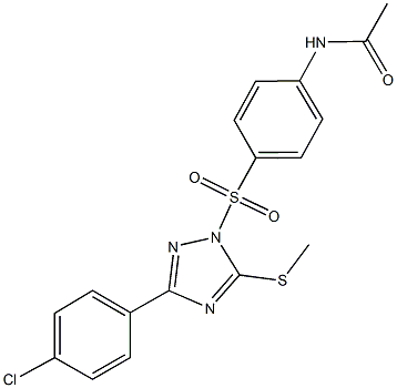 N-(4-{[3-(4-chlorophenyl)-5-(methylthio)-1H-1,2,4-triazol-1-yl]sulfonyl}phenyl)acetamide Structure