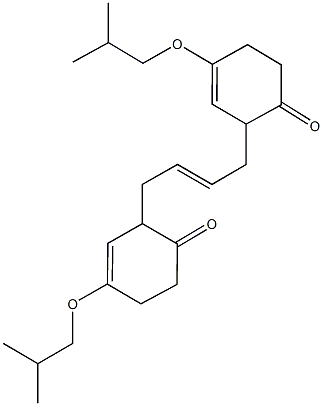 4-isobutoxy-2-[4-(3-isobutoxy-6-oxo-2-cyclohexen-1-yl)-2-butenyl]-3-cyclohexen-1-one Structure