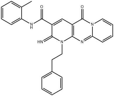 2-imino-N-(2-methylphenyl)-5-oxo-1-(2-phenylethyl)-1,5-dihydro-2H-dipyrido[1,2-a:2,3-d]pyrimidine-3-carboxamide|