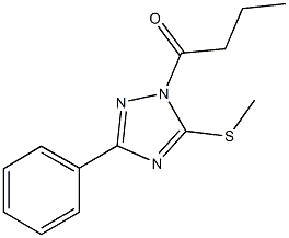 1-butyryl-3-phenyl-1H-1,2,4-triazol-5-ylmethylsulfide Struktur