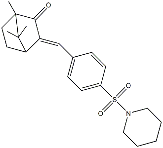 1,7,7-trimethyl-3-[4-(1-piperidinylsulfonyl)benzylidene]bicyclo[2.2.1]heptan-2-one Struktur