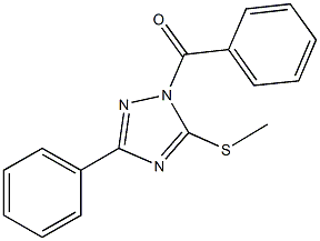 1-benzoyl-3-phenyl-1H-1,2,4-triazol-5-ylmethylsulfide Structure