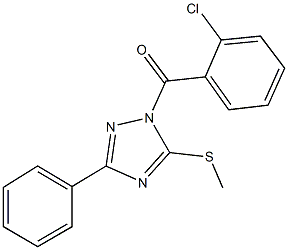 1-(2-chlorobenzoyl)-3-phenyl-1H-1,2,4-triazol-5-ylmethylsulfide 结构式