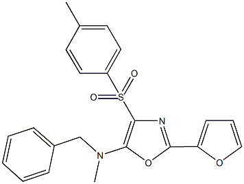 N-benzyl-N-{2-(2-furyl)-4-[(4-methylphenyl)sulfonyl]-1,3-oxazol-5-yl}-N-methylamine Structure