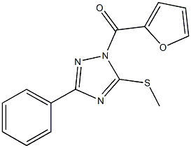 1-(2-furoyl)-3-phenyl-1H-1,2,4-triazol-5-ylmethylsulfide Structure