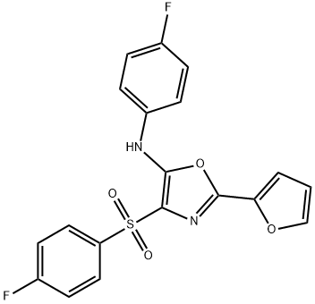 N-(4-fluorophenyl)-N-[4-[(4-fluorophenyl)sulfonyl]-2-(2-furyl)-1,3-oxazol-5-yl]amine|