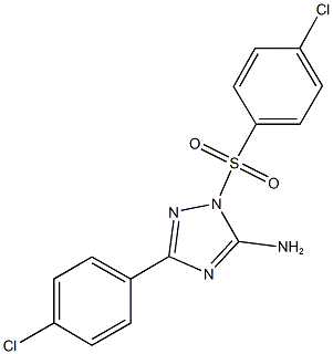 3-(4-chlorophenyl)-1-[(4-chlorophenyl)sulfonyl]-1H-1,2,4-triazol-5-ylamine Structure