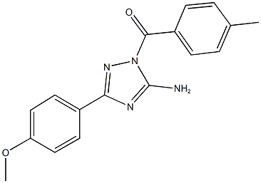 3-(4-methoxyphenyl)-1-(4-methylbenzoyl)-1H-1,2,4-triazol-5-ylamine 化学構造式