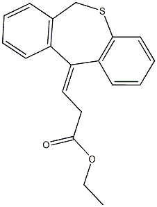 ethyl 3-dibenzo[b,e]thiepin-11(6H)-ylidenepropanoate,720673-32-5,结构式