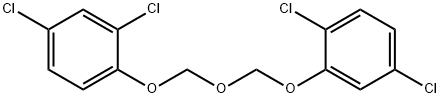 2,4-dichloro-1-{[(2,5-dichlorophenoxy)methoxy]methoxy}benzene Struktur