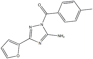 3-(2-furyl)-1-(4-methylbenzoyl)-1H-1,2,4-triazol-5-ylamine Structure