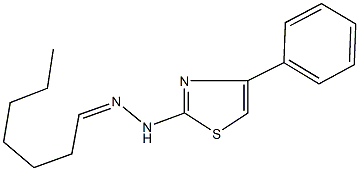 heptanal (4-phenyl-1,3-thiazol-2-yl)hydrazone,720674-02-2,结构式