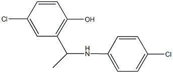 4-chloro-2-[1-(4-chloroanilino)ethyl]phenol Struktur