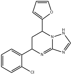 5-(2-chlorophenyl)-7-(2-furyl)-4,5,6,7-tetrahydro[1,2,4]triazolo[1,5-a]pyrimidine 结构式