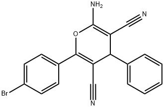 2-amino-6-(4-bromophenyl)-4-phenyl-4H-pyran-3,5-dicarbonitrile,720675-08-1,结构式