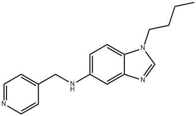 N-(1-butyl-1H-benzimidazol-5-yl)-N-(4-pyridinylmethyl)amine Structure