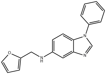 N-(2-furylmethyl)-N-(1-phenyl-1H-benzimidazol-5-yl)amine,720675-28-5,结构式