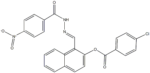 1-(2-{4-nitrobenzoyl}carbohydrazonoyl)-2-naphthyl 4-chlorobenzoate Structure