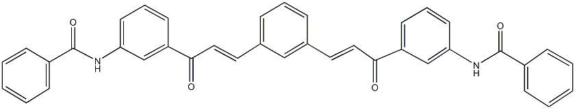 N-{3-[3-(3-{3-[3-(benzoylamino)phenyl]-3-oxo-1-propenyl}phenyl)acryloyl]phenyl}benzamide 结构式